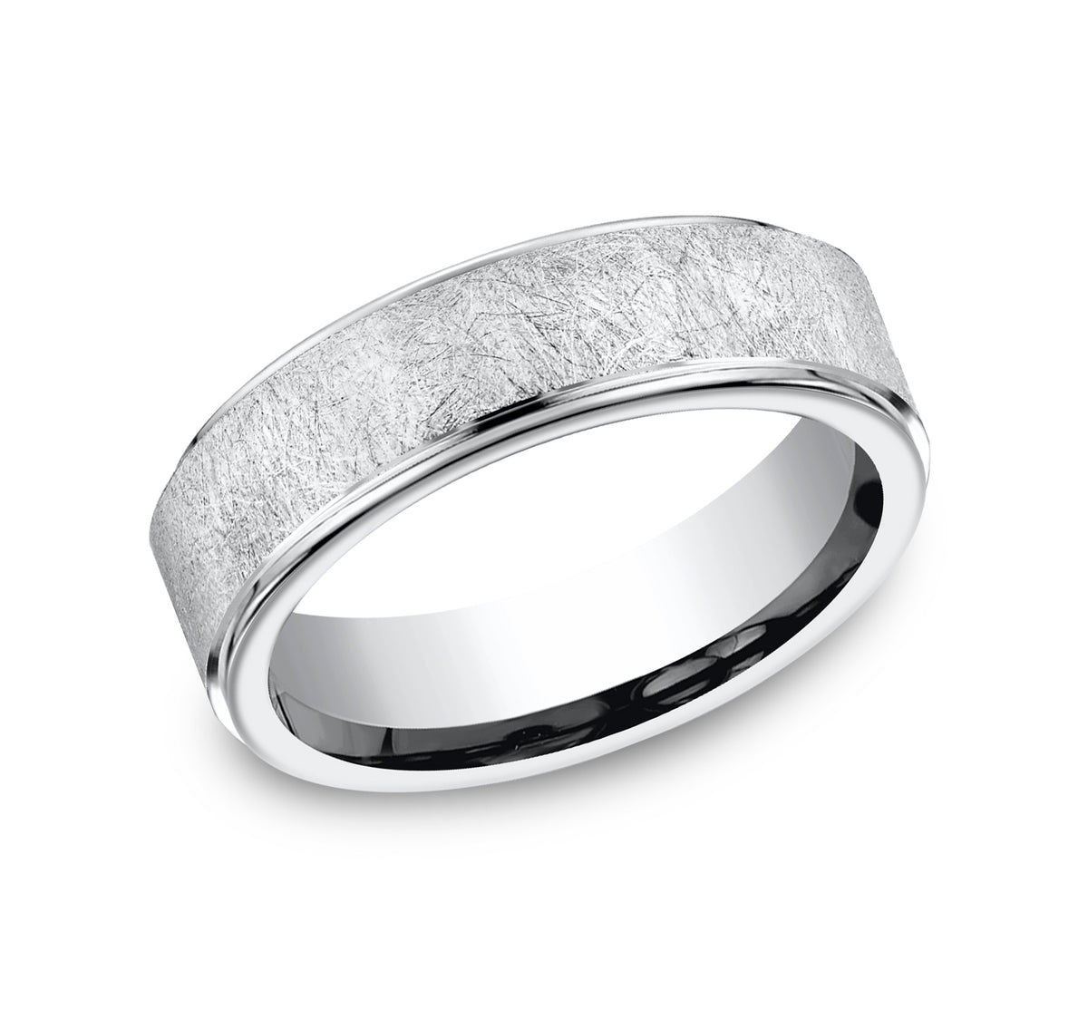 THE WHITMAN 7mm Cobalt White Benchmark men's wedding band