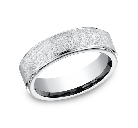 THE WHITMAN 7mm Cobalt White Benchmark men's wedding band