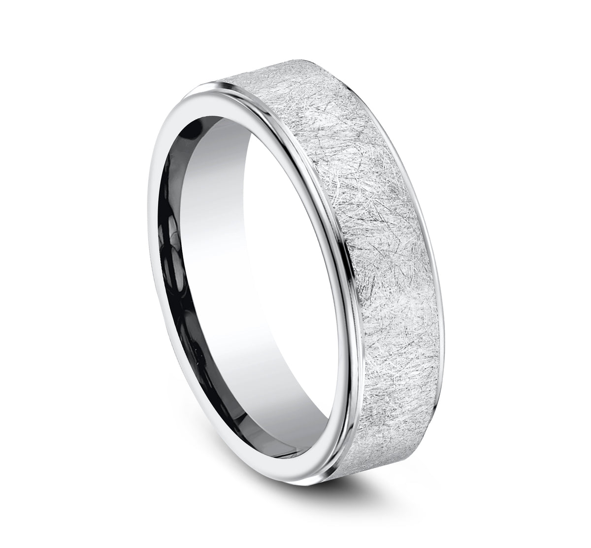 THE WHITMAN 7mm Cobalt White Benchmark men's wedding band