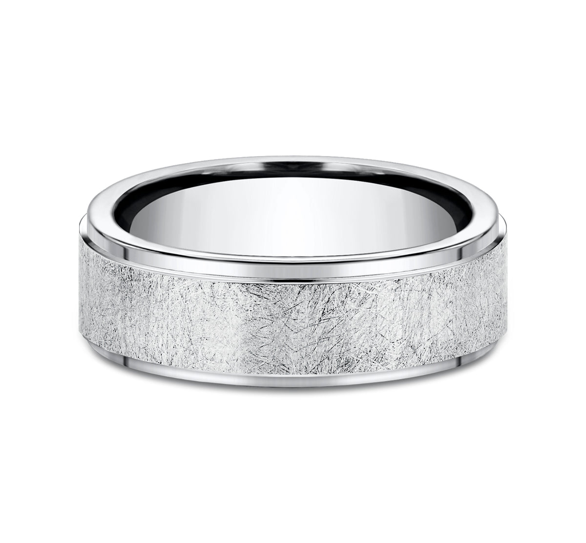 THE WHITMAN 7mm Cobalt White Benchmark men's wedding band