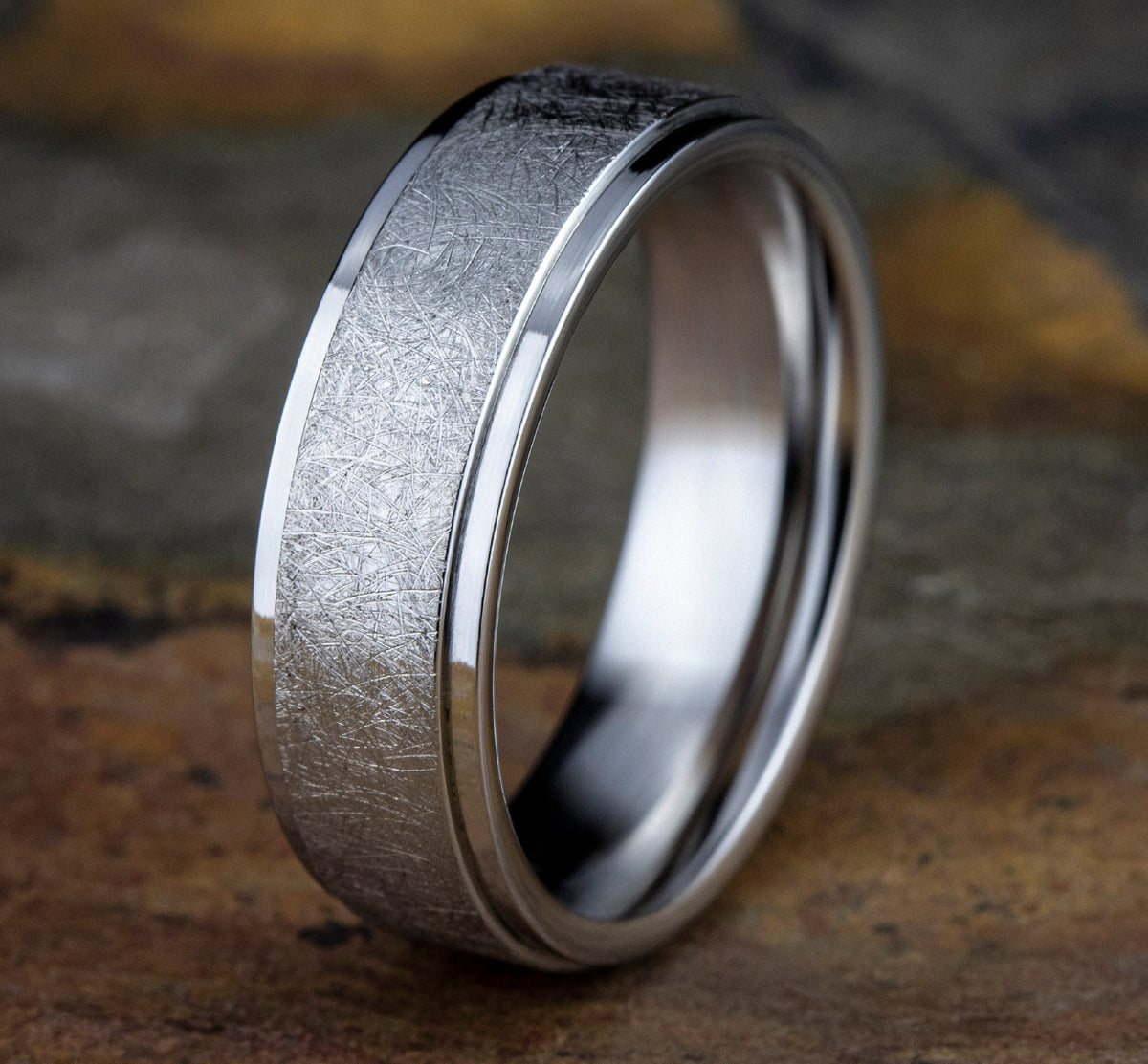 THE WHITMAN 7mm Cobalt White Benchmark men's wedding band