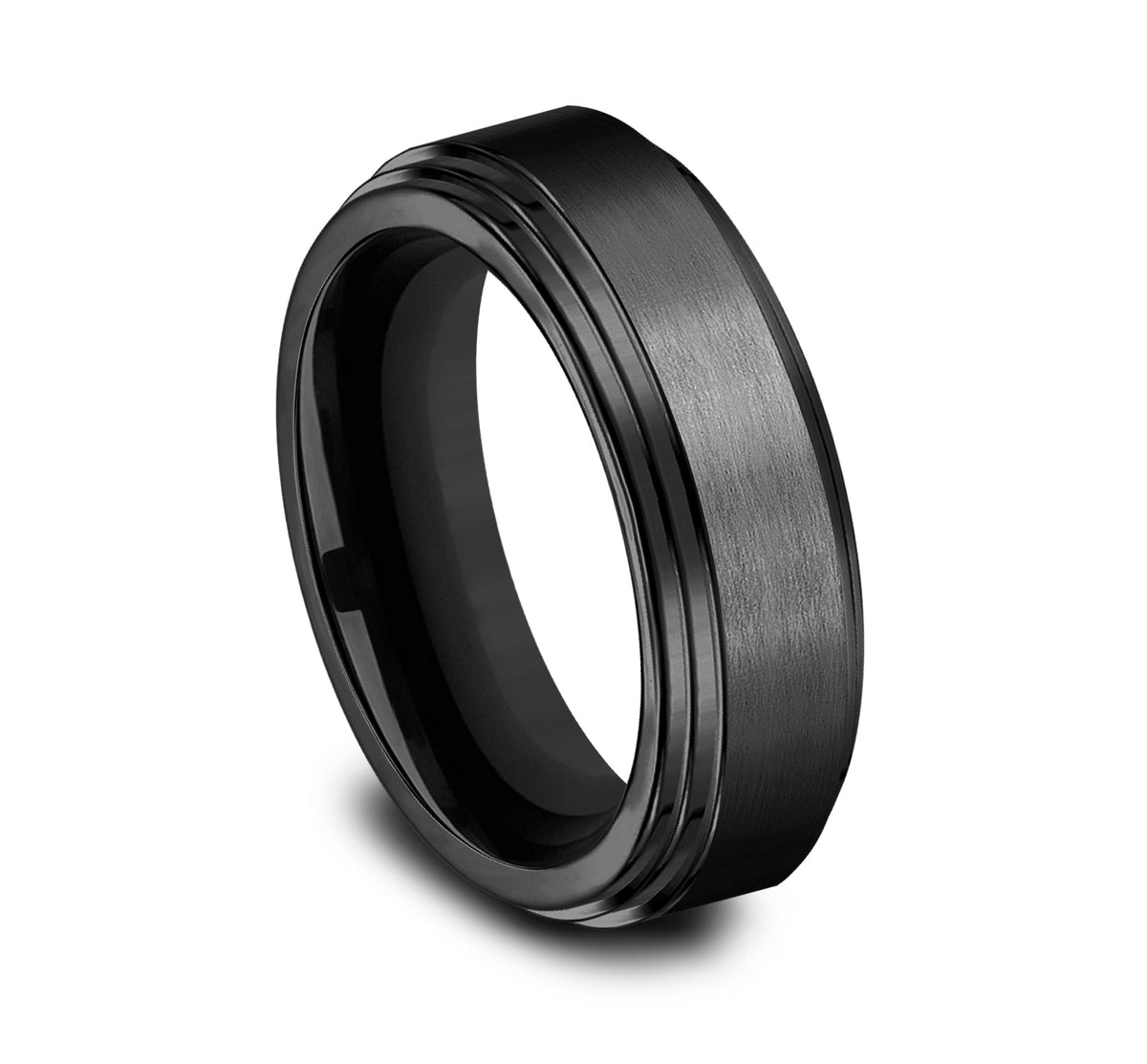 THE CADET 8mm Black Titanium Benchmark men's wedding band