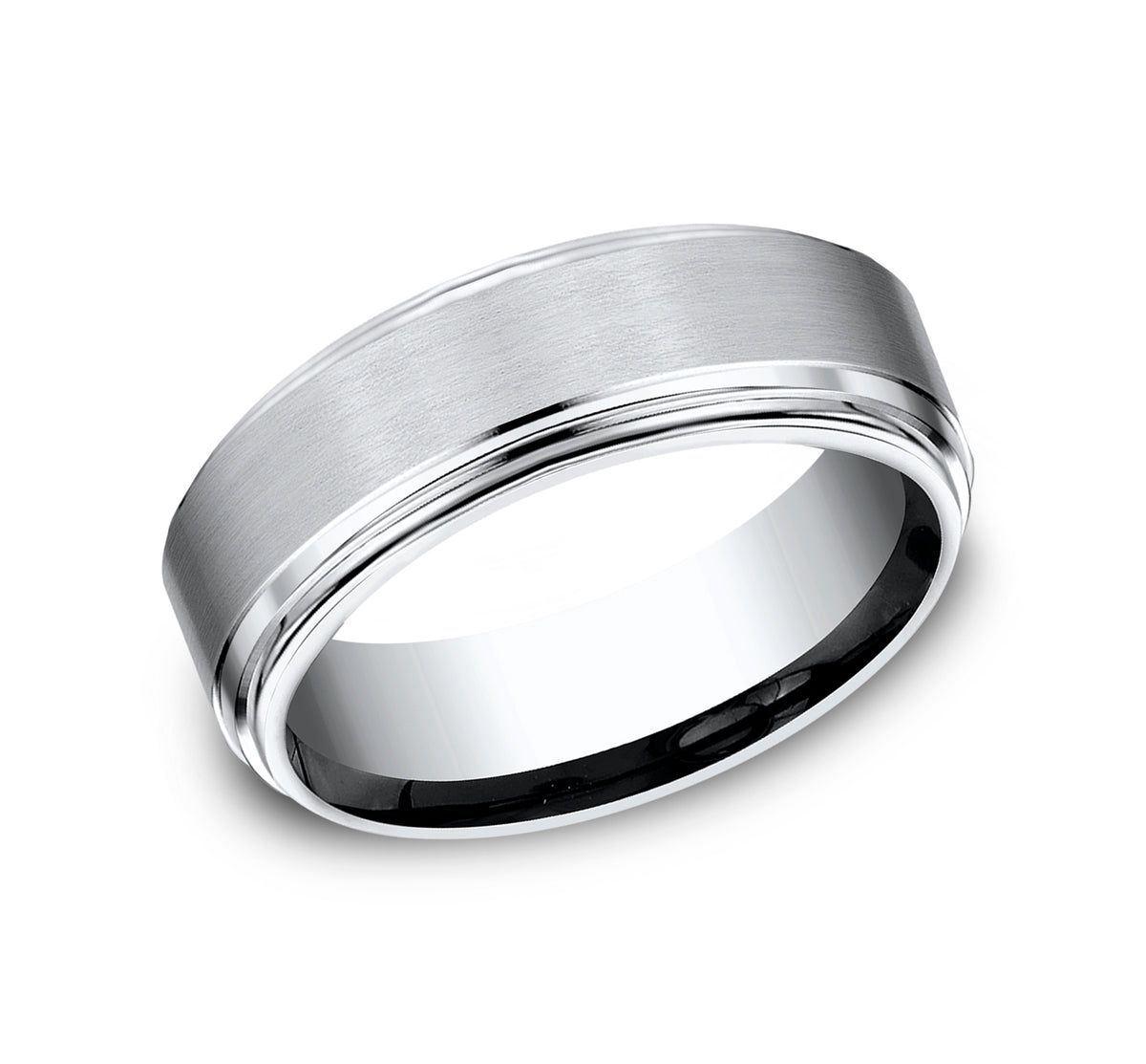 THE CADET 8mm Cobalt White Benchmark men's wedding band