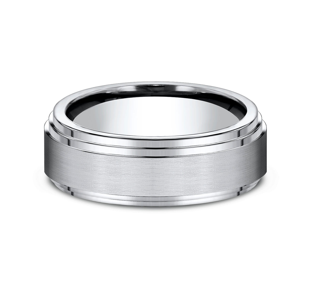 THE CADET 8mm Cobalt White Benchmark men's wedding band
