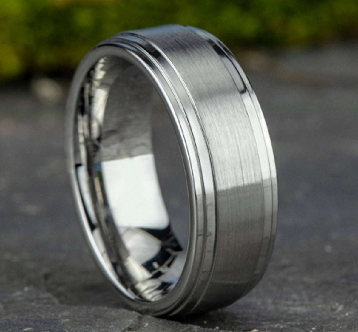 THE CADET 8mm Cobalt White Benchmark men's wedding band