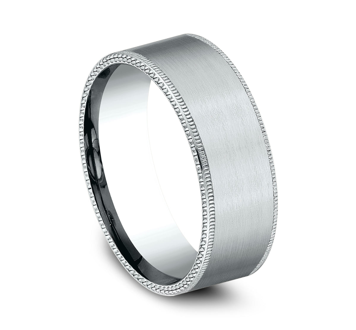 THE BOMBER 6mm 14K White Benchmark men's wedding band