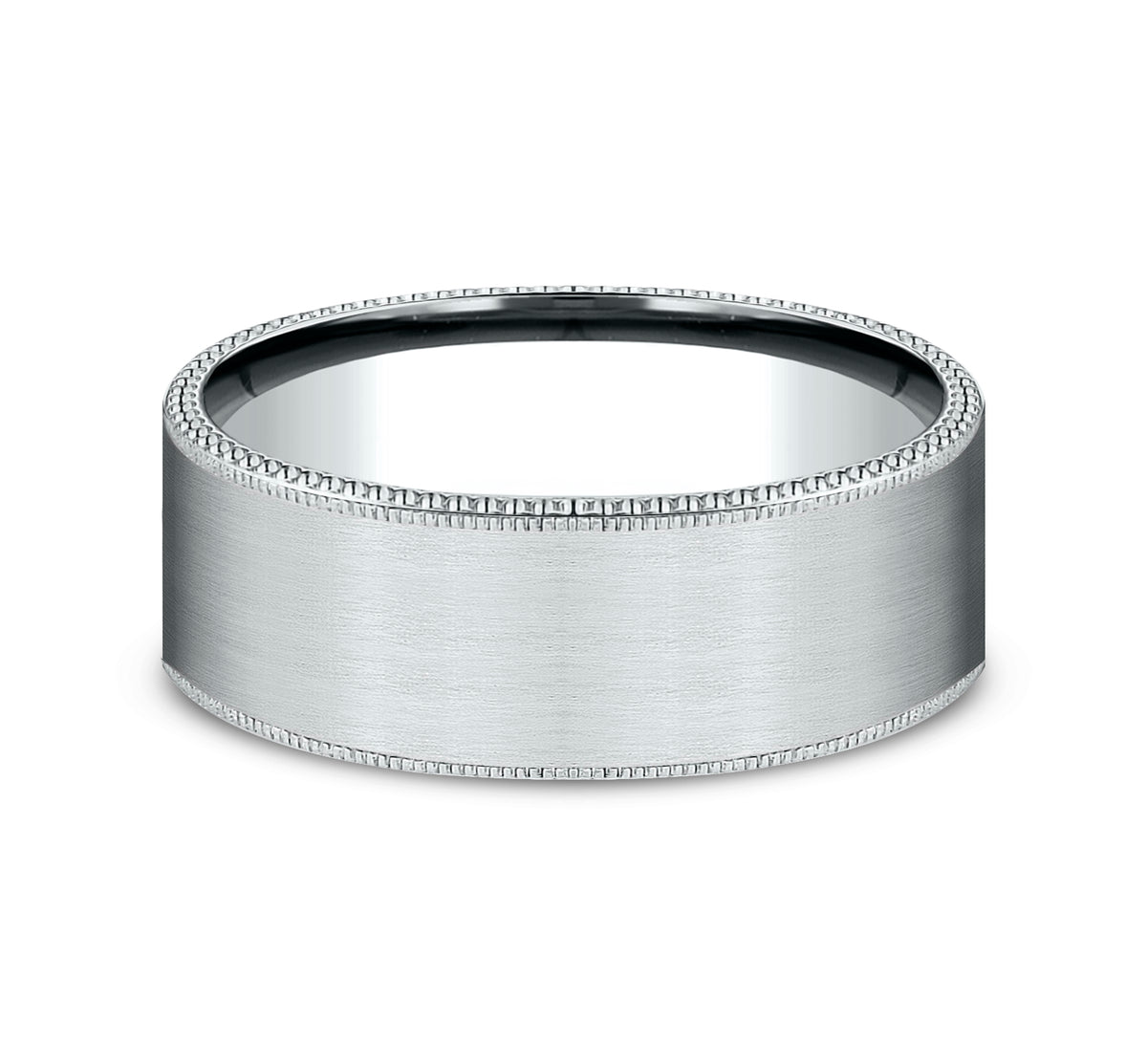 THE BOMBER 6mm 14K White Benchmark men's wedding band