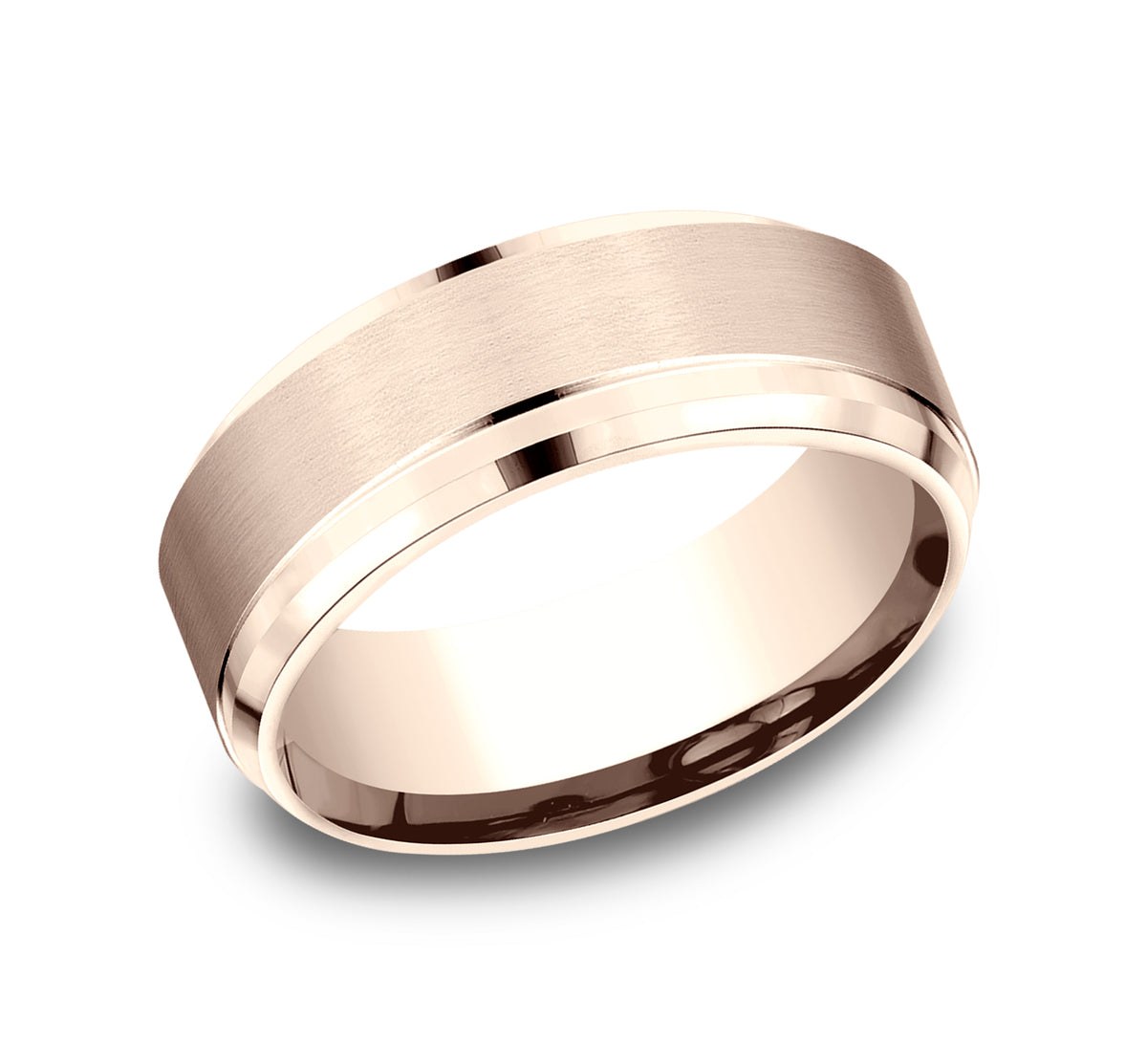THE DUKE 8mm 14K Rose Benchmark men's wedding band