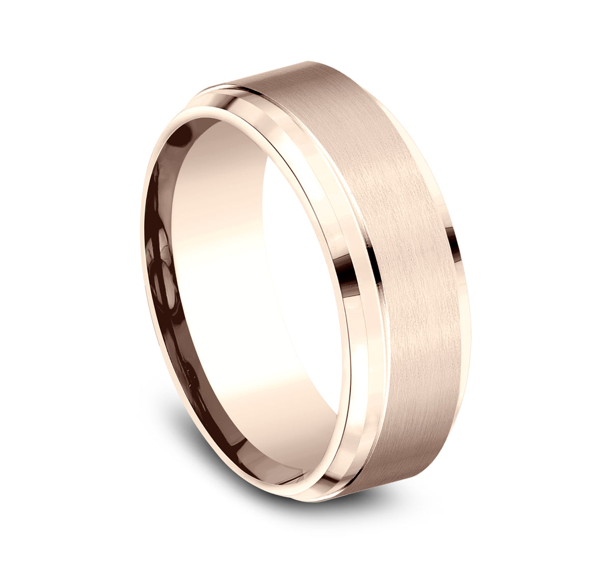 THE DUKE 8mm 14K Rose Benchmark men's wedding band