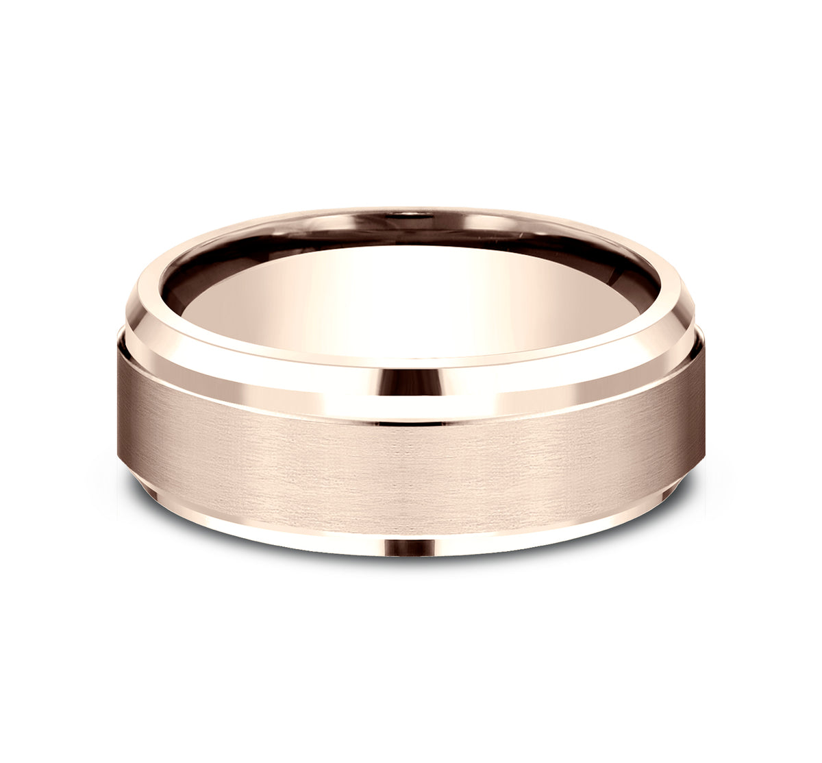 THE DUKE 8mm 14K Rose Benchmark men's wedding band