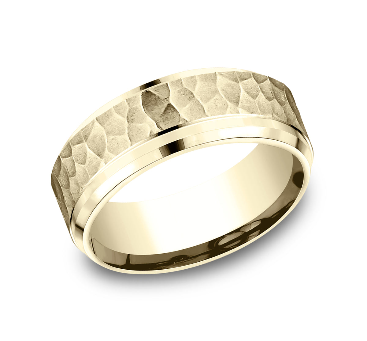 THE CAMINO 8mm 14K Yellow Benchmark men's wedding band