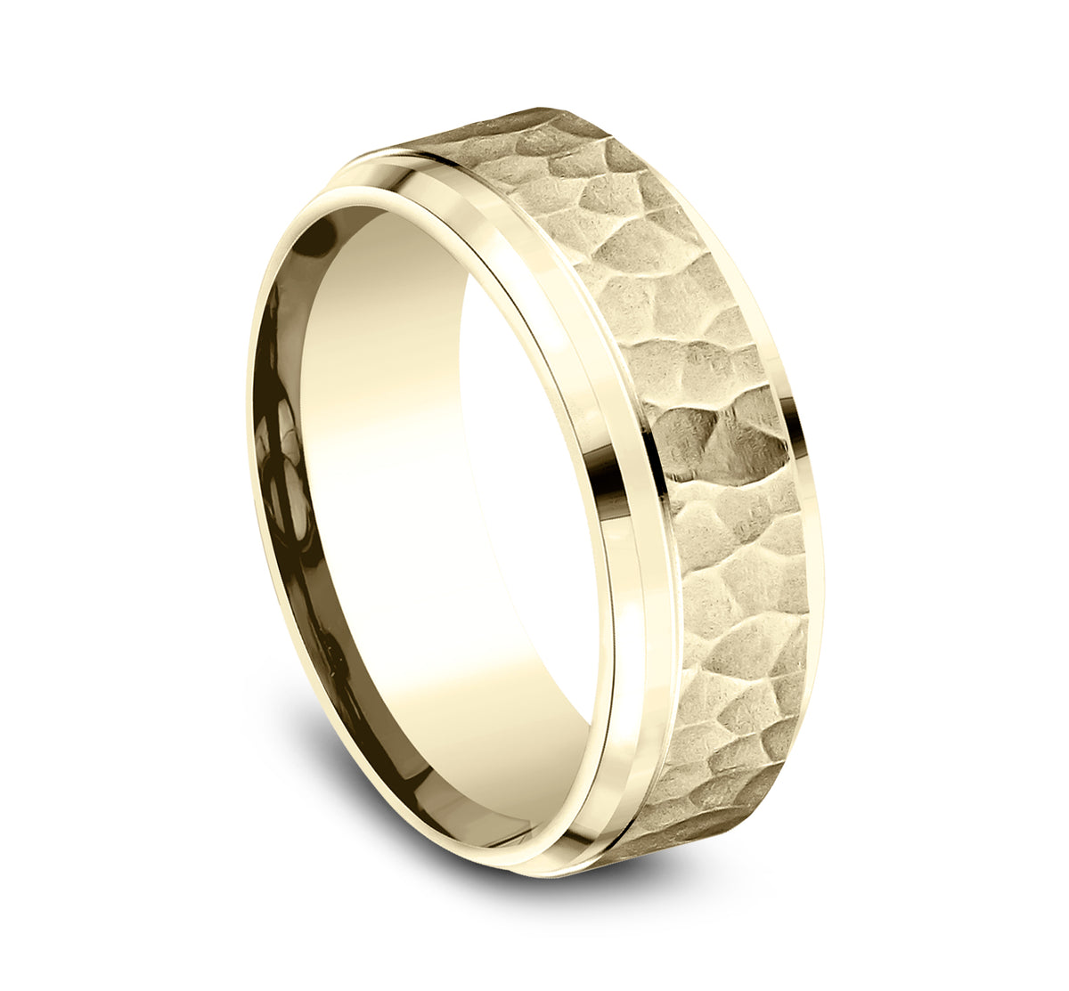 THE CAMINO 8mm 14K Yellow Benchmark men's wedding band