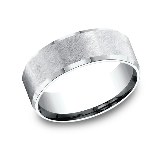 THE CAESAR 8mm Cobalt White Benchmark men's wedding band