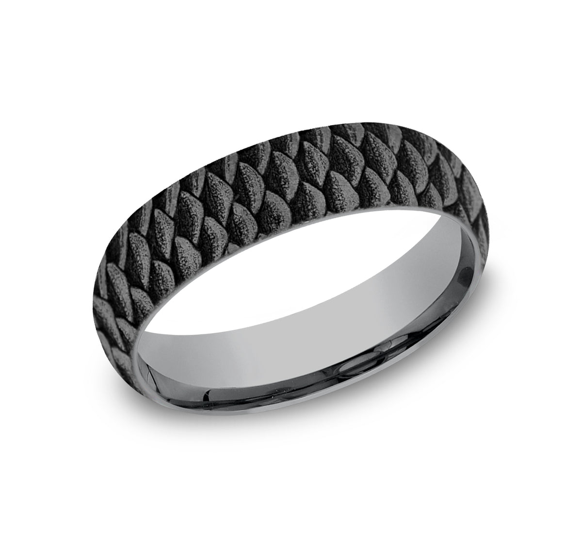 THE ANGLER 6mm Tantalum Grey Benchmark men's wedding band