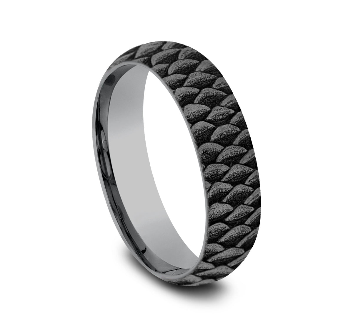 THE ANGLER 6mm Tantalum Grey Benchmark men's wedding band