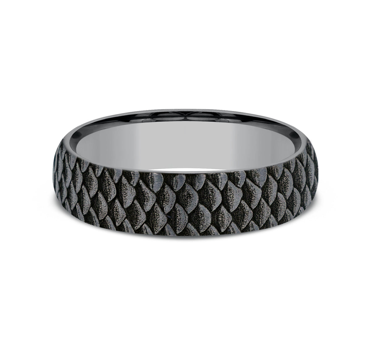 THE ANGLER 6mm Tantalum Grey Benchmark men's wedding band