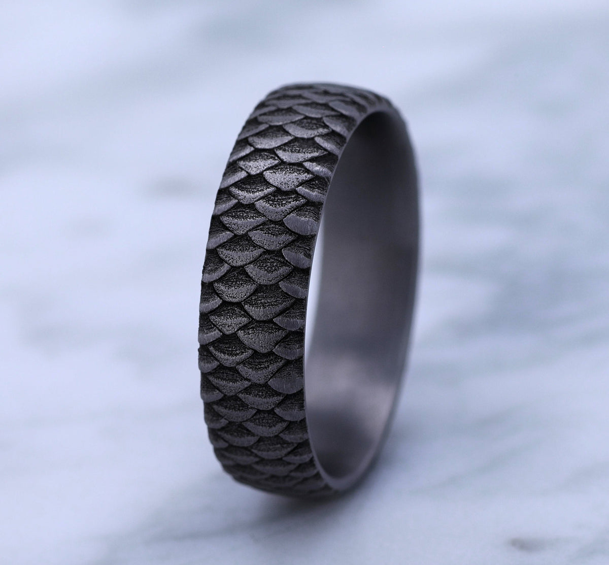 THE ANGLER 6mm Tantalum Grey Benchmark men's wedding band