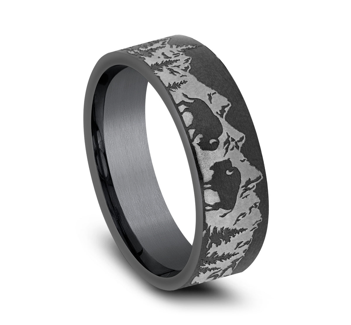 THE ROAMER 7mm Tantalum Dark Benchmark men's wedding band
