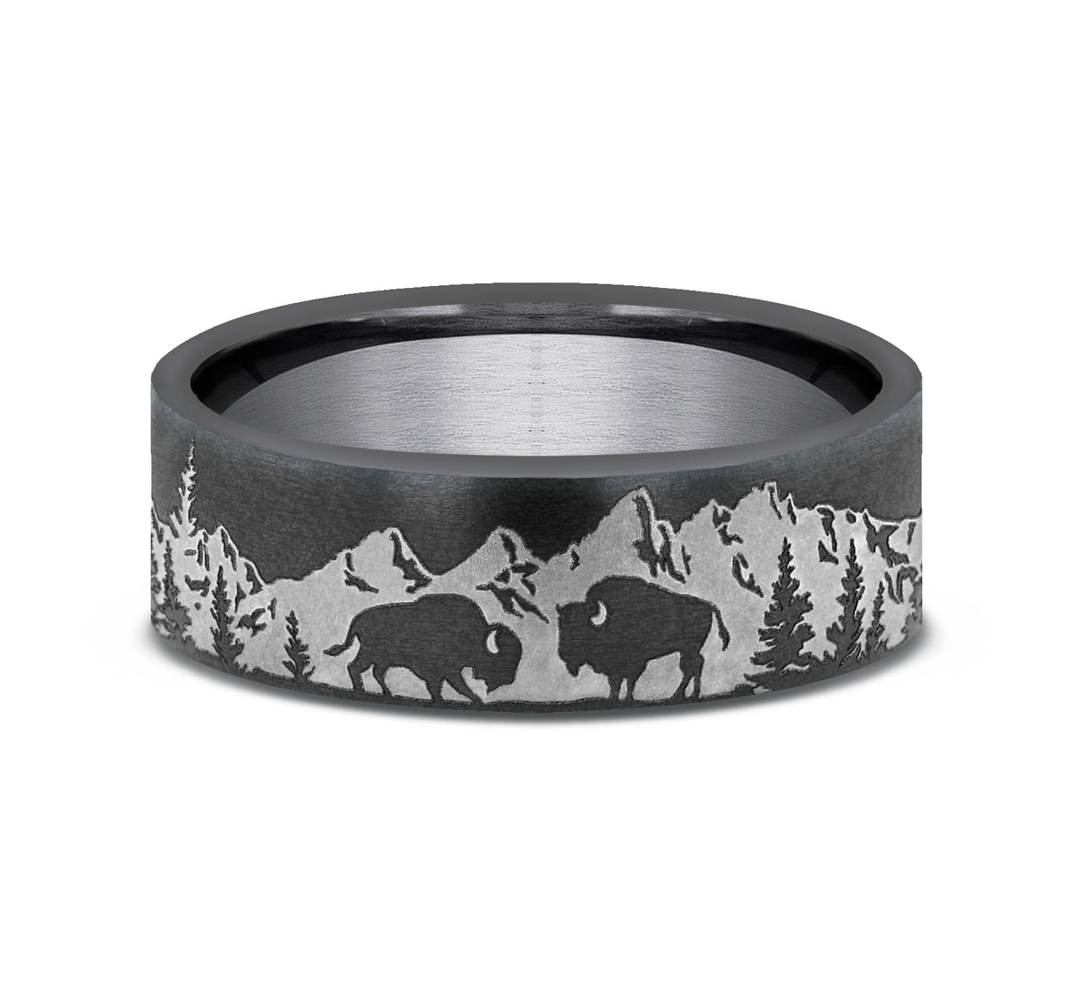 THE ROAMER 7mm Tantalum Dark Benchmark men's wedding band