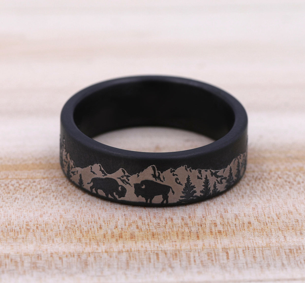 THE ROAMER 7mm Tantalum Dark Benchmark men's wedding band