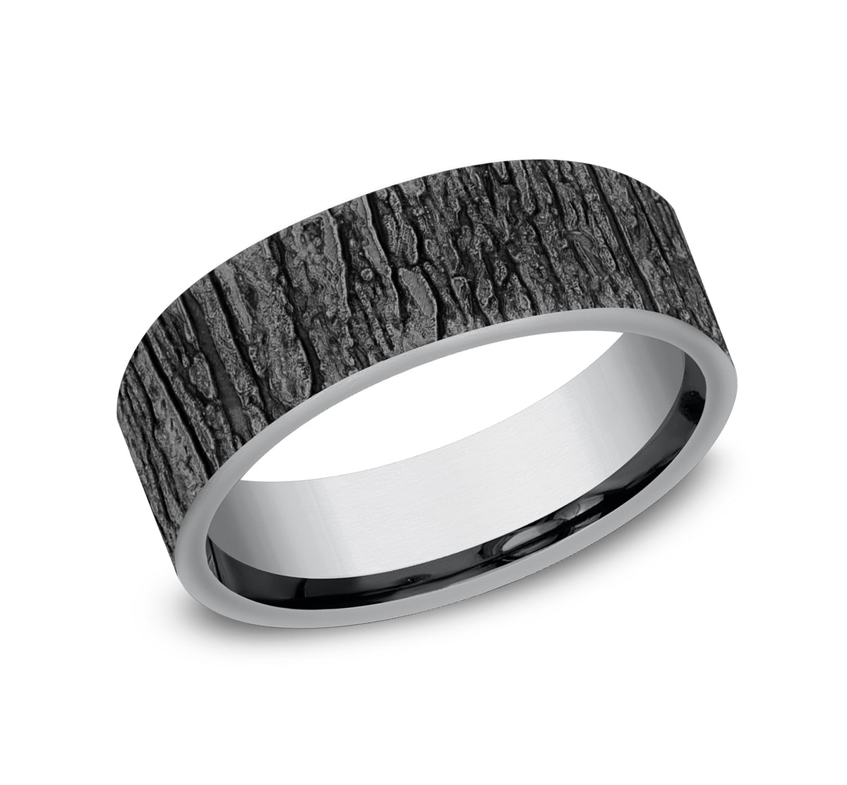 THE HAZEL 7mm Tantalum Grey Benchmark men's wedding band
