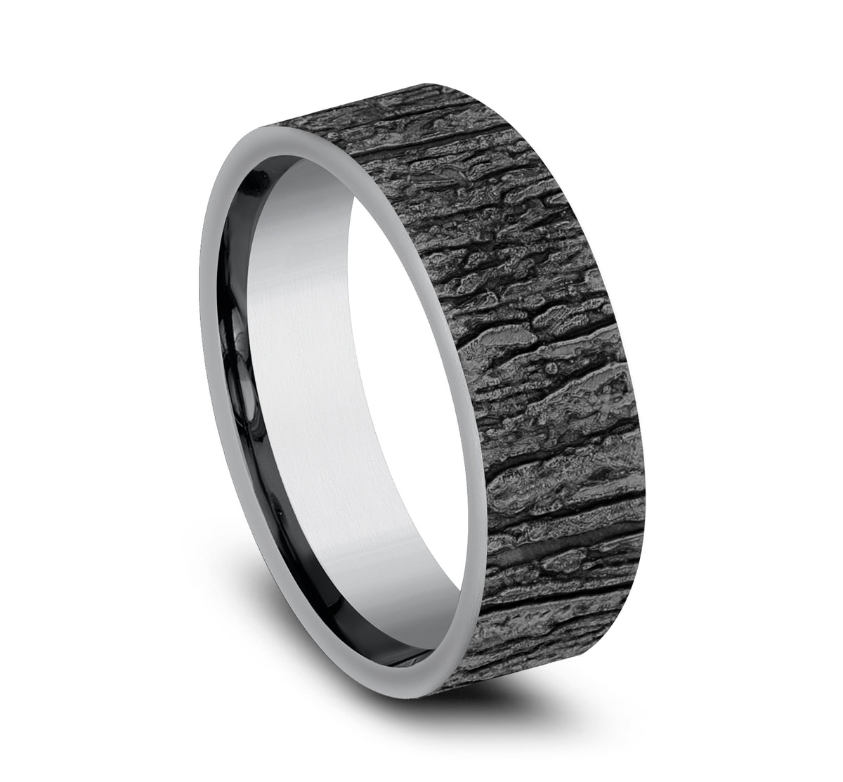 THE HAZEL 7mm Tantalum Grey Benchmark men's wedding band