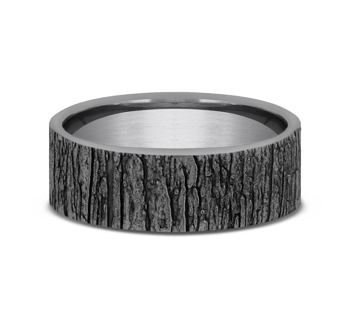 THE HAZEL 7mm Tantalum Grey Benchmark men's wedding band