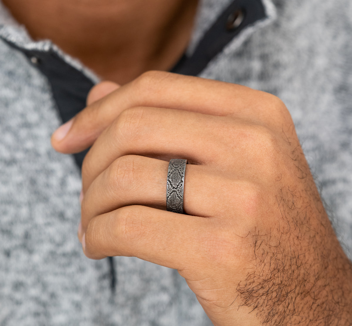 THE DIAMONDBACK 7mm Tantalum Grey Benchmark men's wedding band