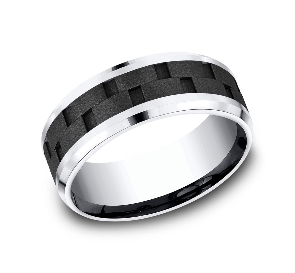 THE PILOT 8mm Cobalt Black Benchmark men's wedding band