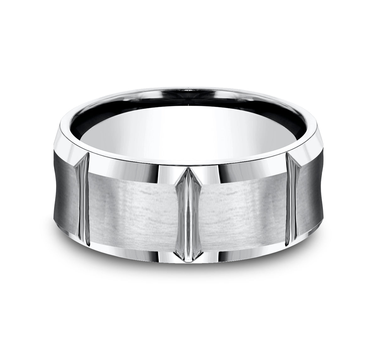 THE GAUNTLET 9mm Cobalt White Benchmark men's wedding band
