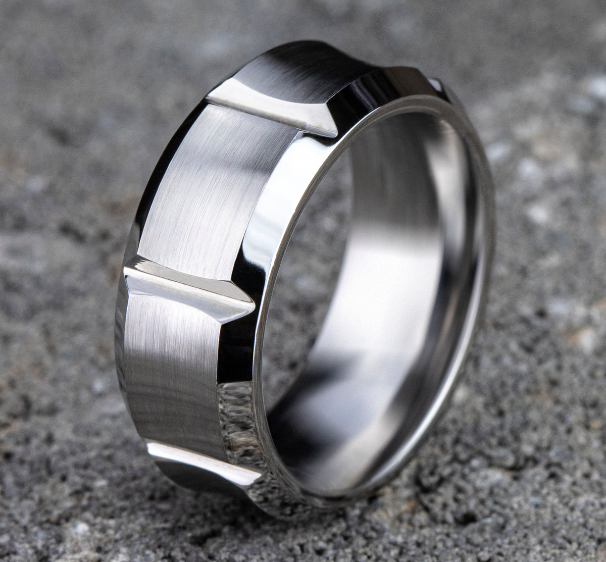 THE GAUNTLET 9mm Cobalt White Benchmark men's wedding band