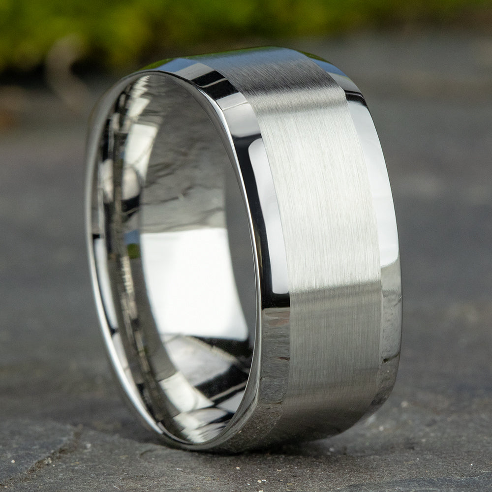 THE SCHOLAR 9mm Cobalt White Benchmark men's wedding band
