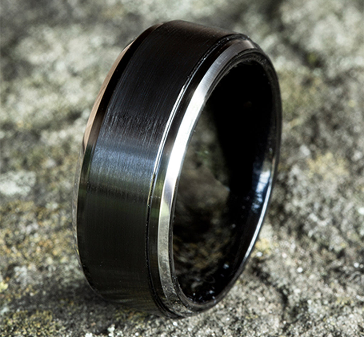 THE DUKE 9mm Cobalt Black Benchmark men's wedding band