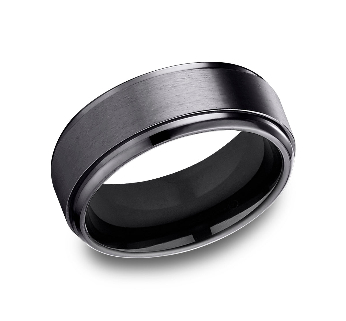 THE DUKE 9mm Black Titanium Benchmark men's wedding band
