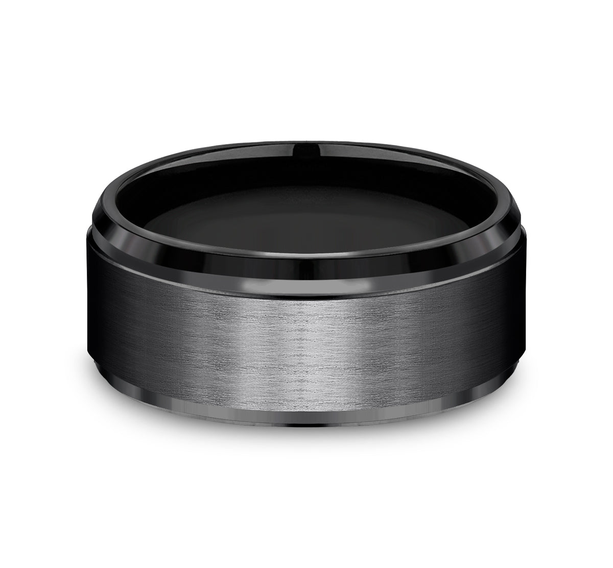 THE DUKE 9mm Black Titanium Benchmark men's wedding band