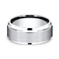THE DUKE 9mm Cobalt White Benchmark men's wedding band