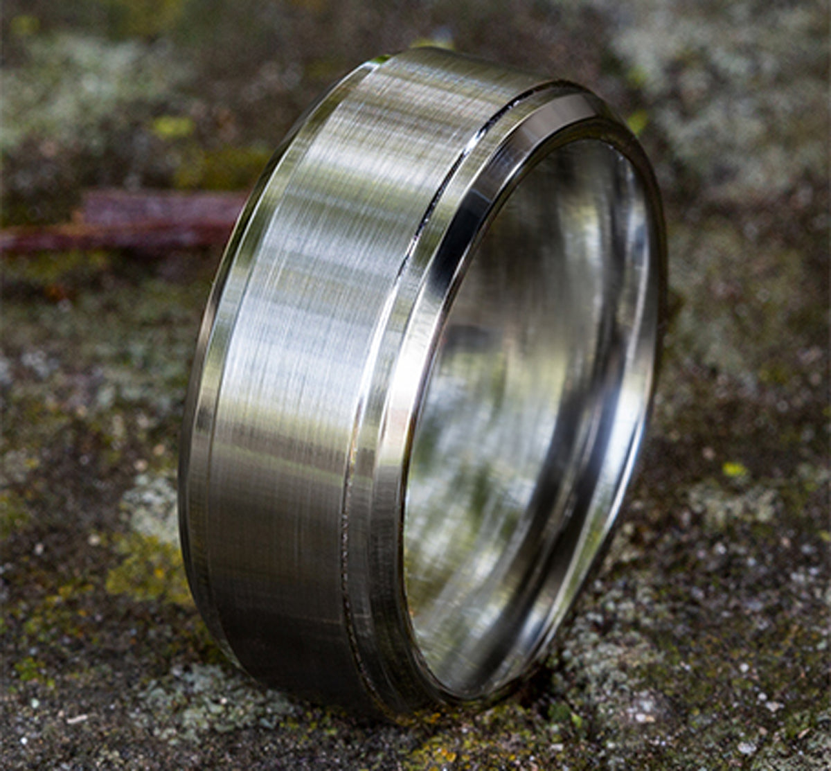 THE DUKE 9mm Cobalt White Benchmark men's wedding band