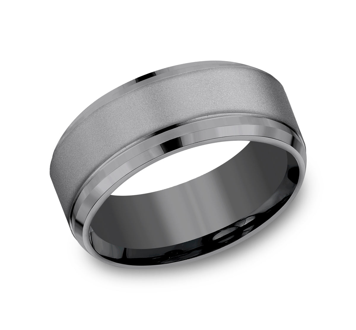 THE DUKE 9mm Tantalum Dark Benchmark men's wedding band