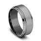 THE DUKE 9mm Tantalum Dark Benchmark men's wedding band