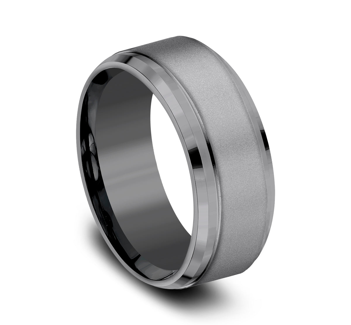 THE DUKE 9mm Tantalum Dark Benchmark men's wedding band