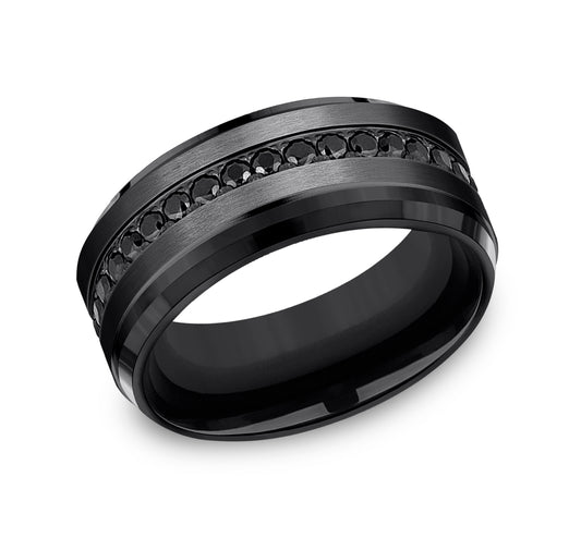 THE DEPUTY 9mm Black Titanium Benchmark men's wedding band