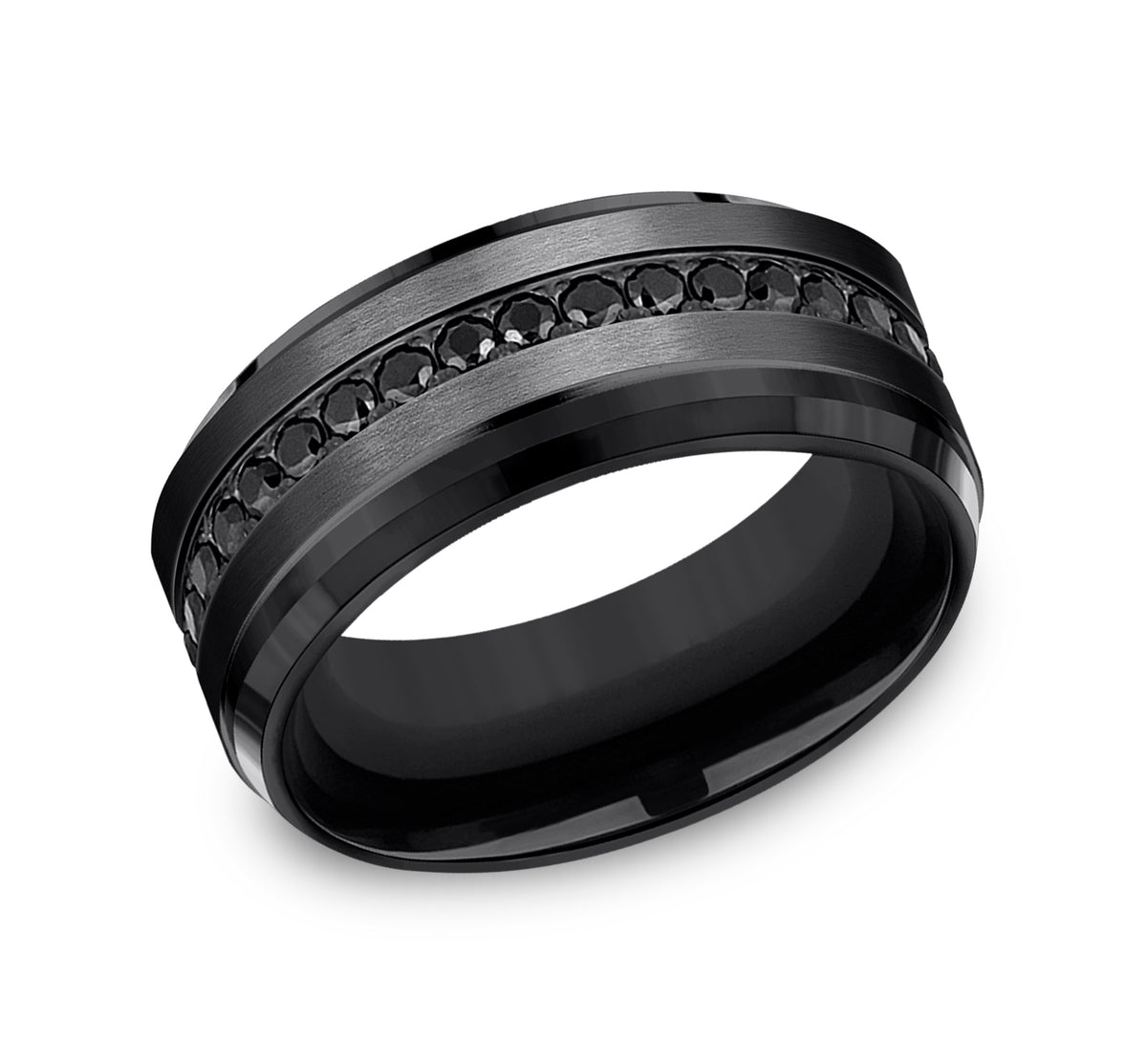 THE DEPUTY 9mm Black Titanium Benchmark men's wedding band