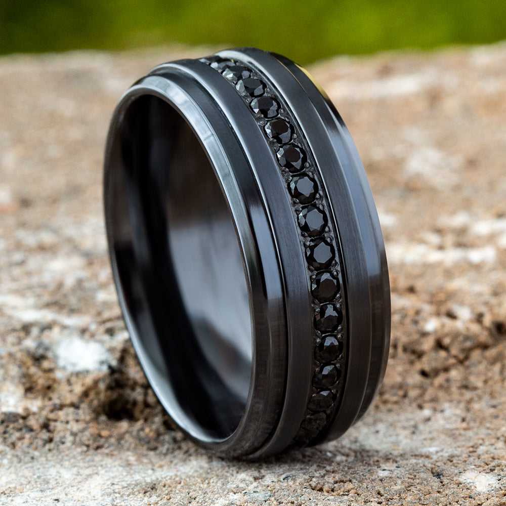 THE DEPUTY 9mm Black Titanium Benchmark men's wedding band