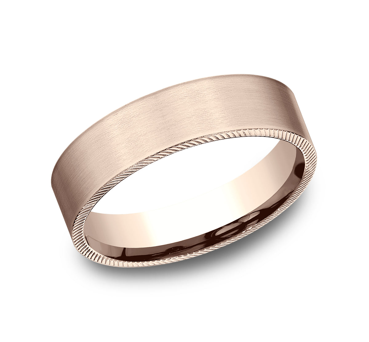 THE MASTERMIND 6.5mm 14K Rose Benchmark men's wedding band