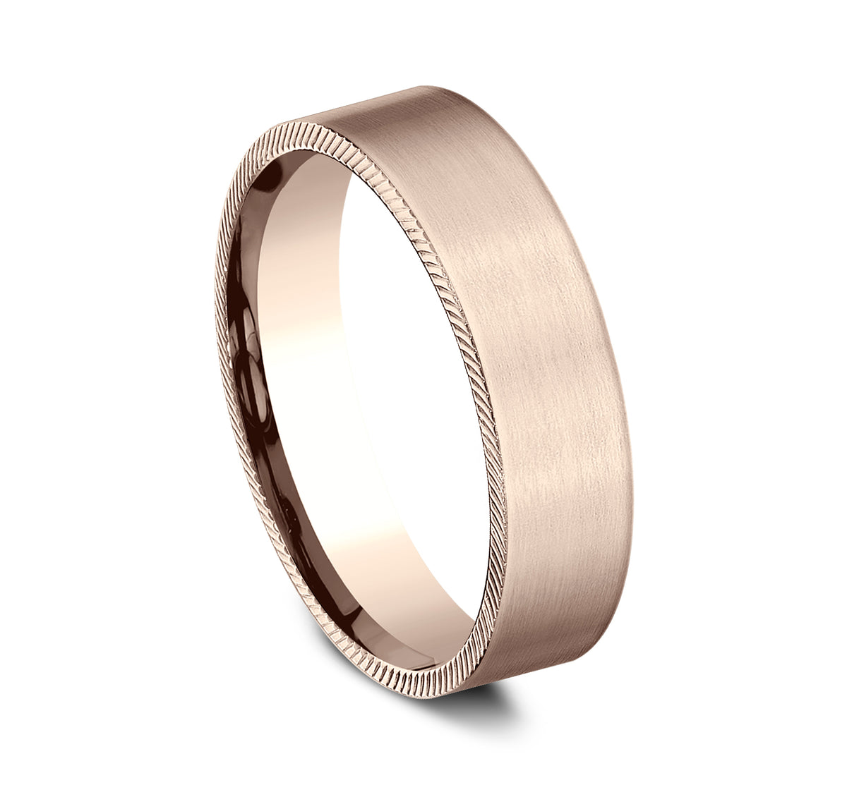 THE MASTERMIND 6.5mm 14K Rose Benchmark men's wedding band