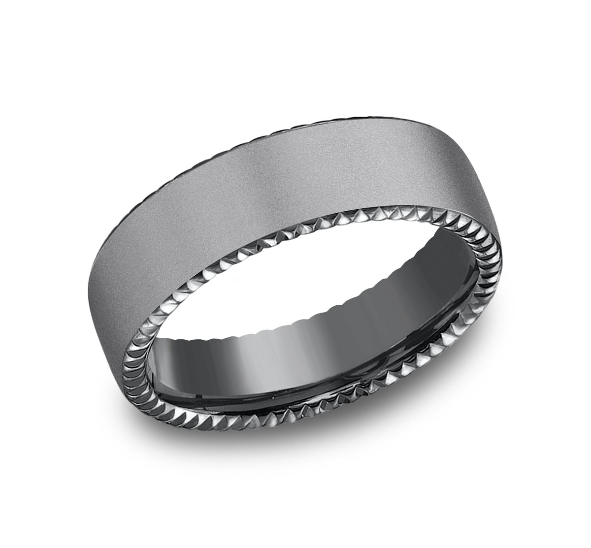 THE SOVEREIGN 6.5mm Tantalum Dark Benchmark men's wedding band