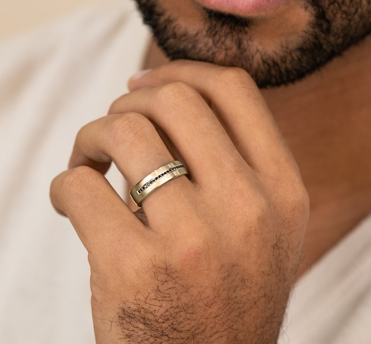 THE EDISON 6.5mm 14K Yellow Benchmark men's wedding band