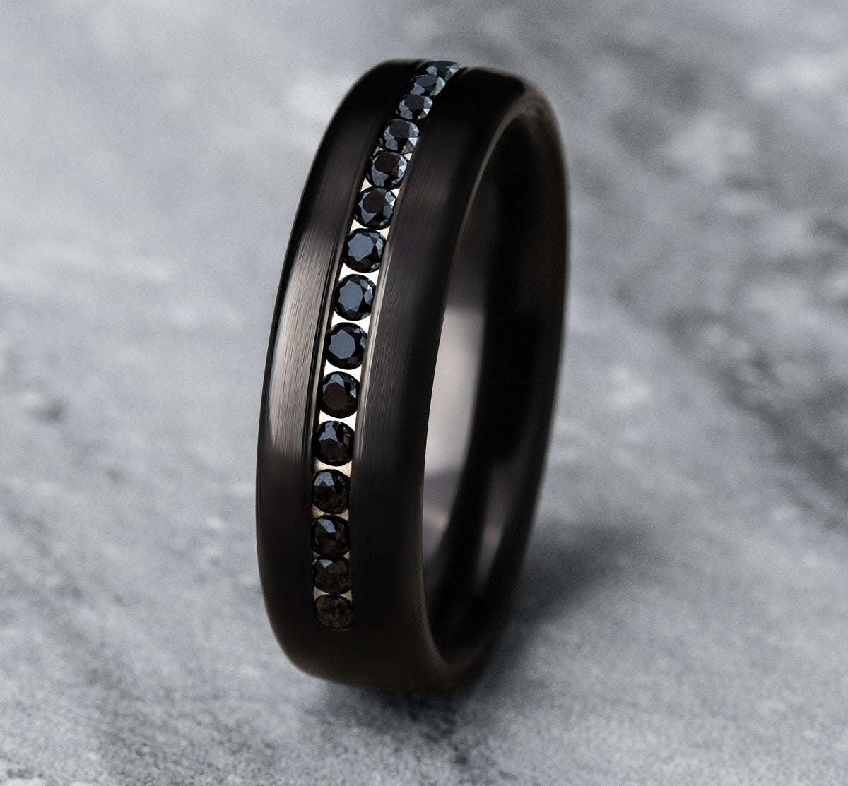 THE EDISON 6.5mm Black Titanium Benchmark men's wedding band