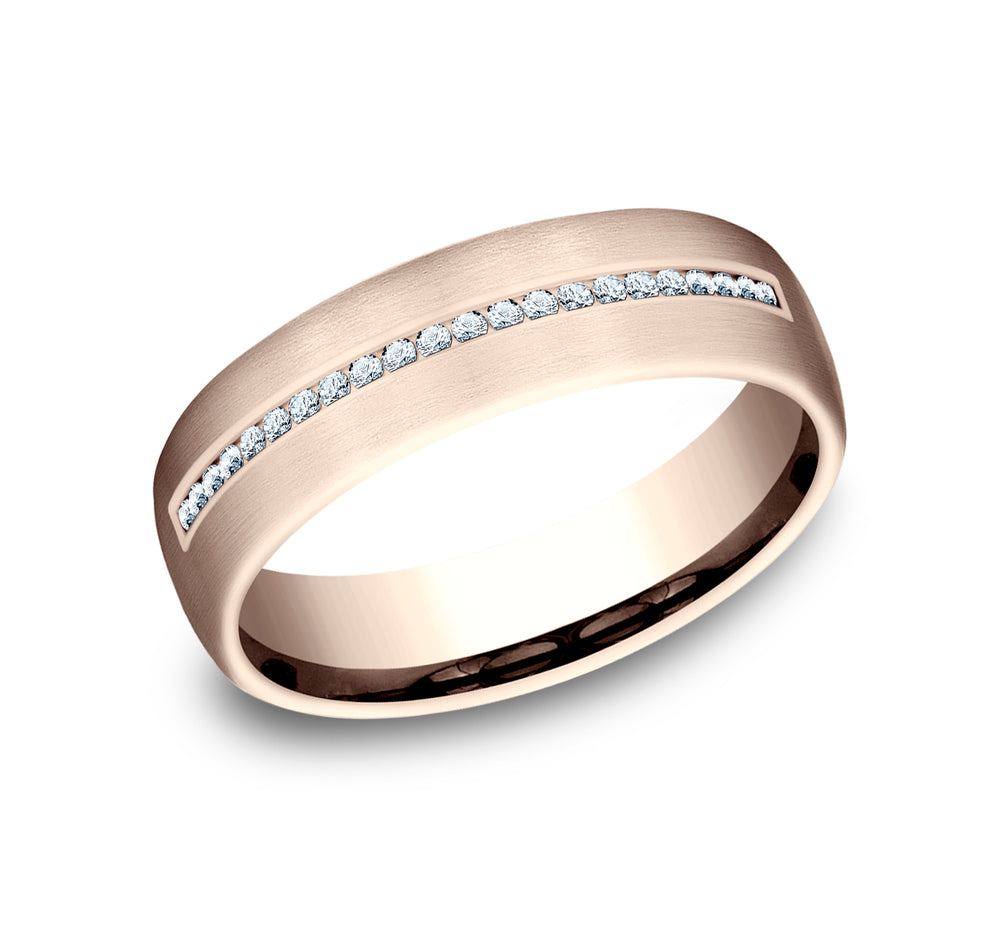THE LINCOLN 6.5mm 14K Rose Benchmark men's wedding band