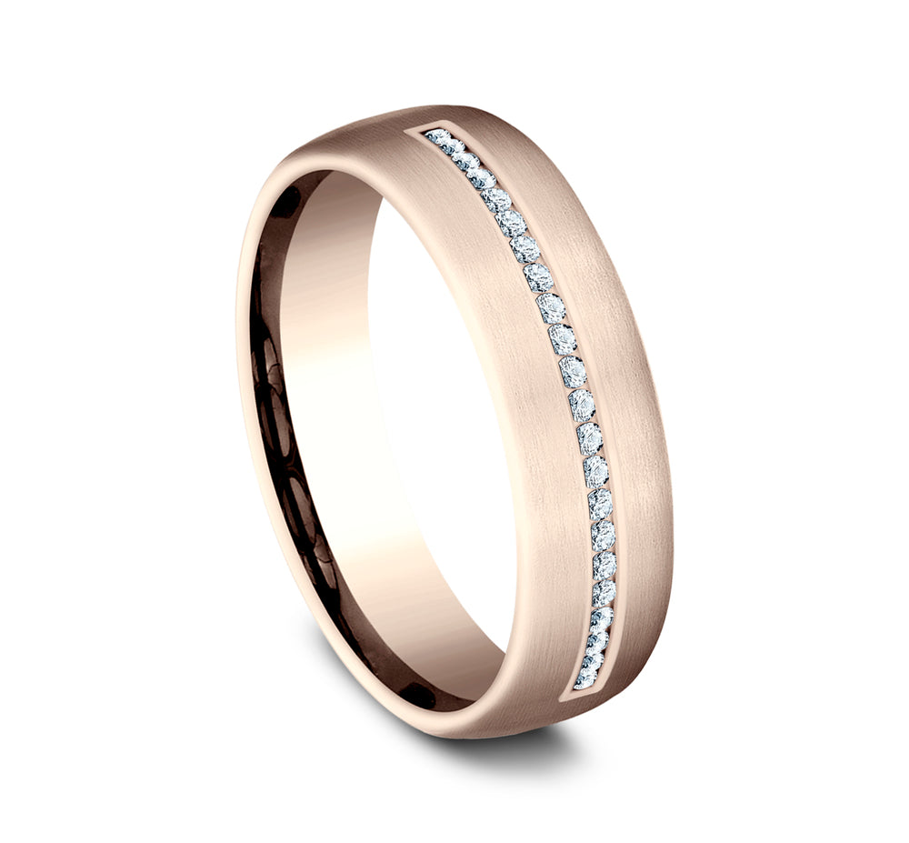THE LINCOLN 6.5mm 14K Rose Benchmark men's wedding band